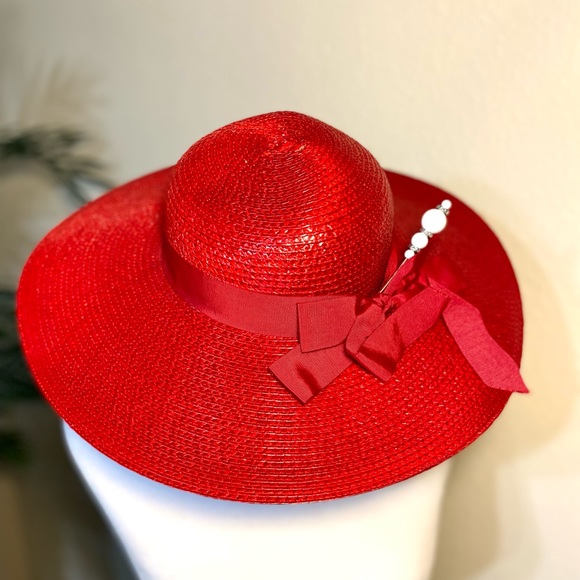 Designer’s Large-Brim Ball Hat Embellished by Don Anderson Italy - Picture 4 of 11